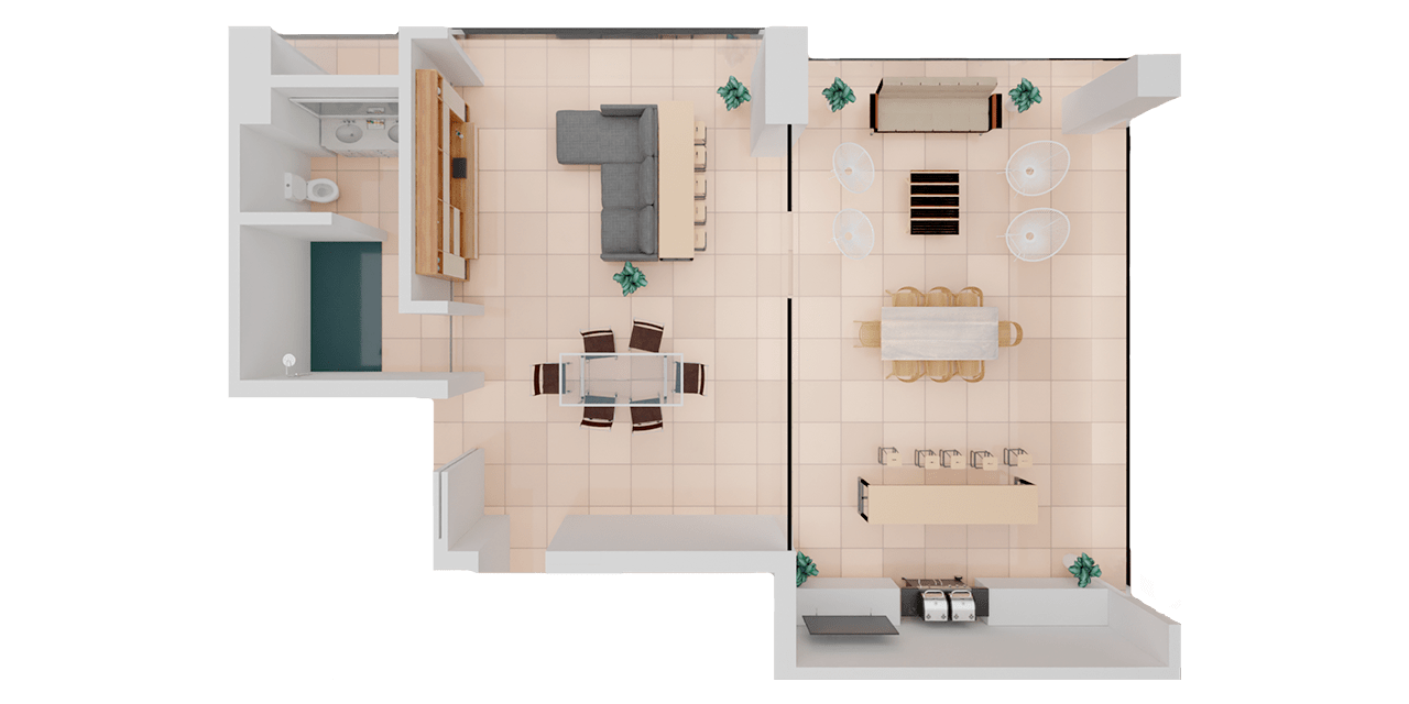 Plano de la segunda planta del departamento Avant